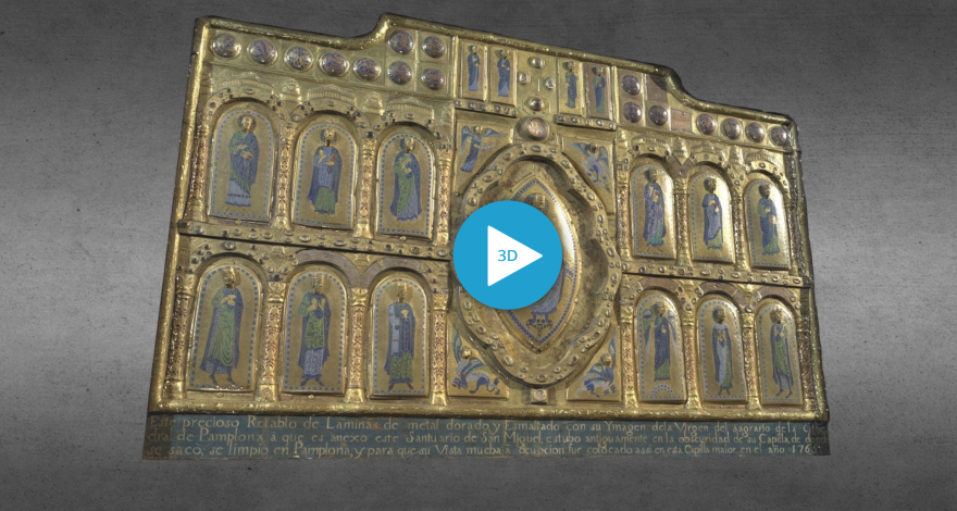 fotogrametría 3D para el escaneado de alta precisión del retablo esmaltado de Santa María de San Miguel de Aralar
